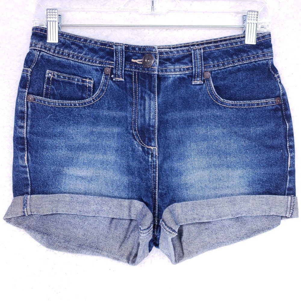 Authentic Denim Vintage Fit Jean Shorts Womens Size 8 36 Mid Rise Denim Pants